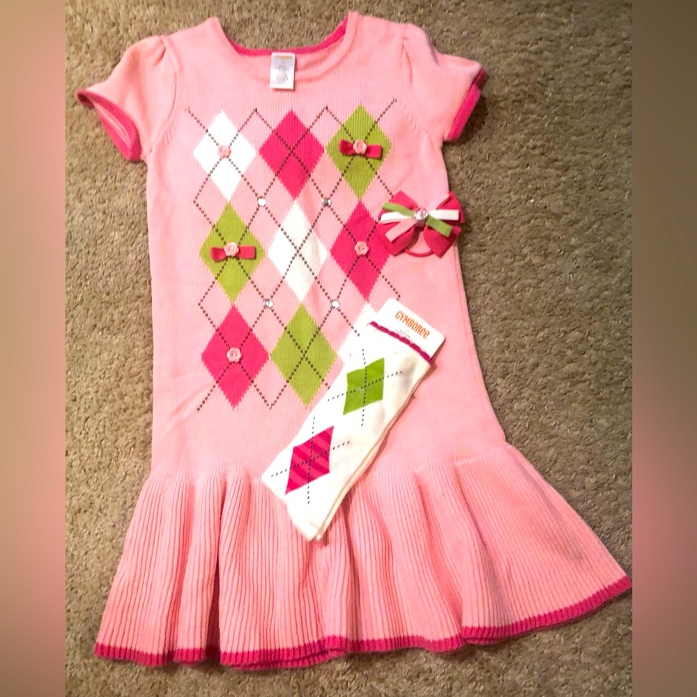Gymboree girls 3 piece Spring dress set SZ 5